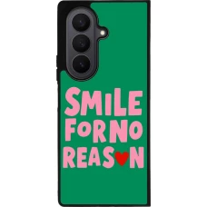 Coque Samsung Galaxy Z Fold7 - Silicone rigide noir Smile for no reason 2026