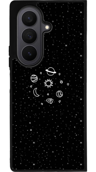 Samsung Galaxy Z Fold7 Case Hülle - Silikon schwarz Space Doodle
