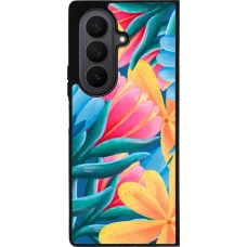 Samsung Galaxy Z Fold7 Case Hülle - Silikon schwarz Spring 23 colorful flowers