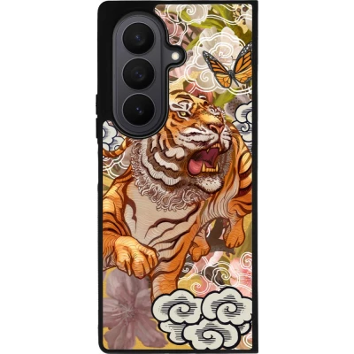 Samsung Galaxy Z Fold7 Case Hülle - Silikon schwarz Spring 23 japanese tiger