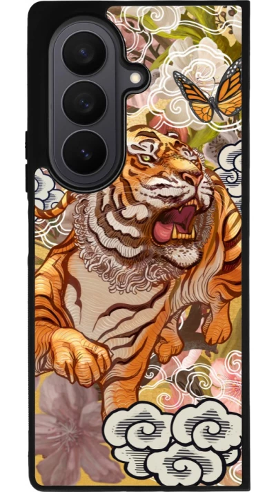Samsung Galaxy Z Fold7 Case Hülle - Silikon schwarz Spring 23 japanese tiger