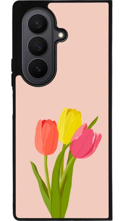 Samsung Galaxy Z Fold7 Case Hülle - Silikon schwarz Spring 23 tulip trio