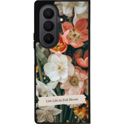 Coque Samsung Galaxy Z Fold7 - Silicone rigide noir Full Bloom Spring 2026