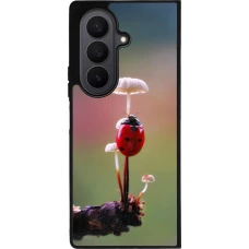 Samsung Galaxy Z Fold7 Case Hülle - Silikon schwarz Ladybird on a mushroom Spring 2026