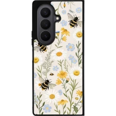 Coque Samsung Galaxy Z Fold7 - Silicone rigide noir Pattern bees Spring 2026