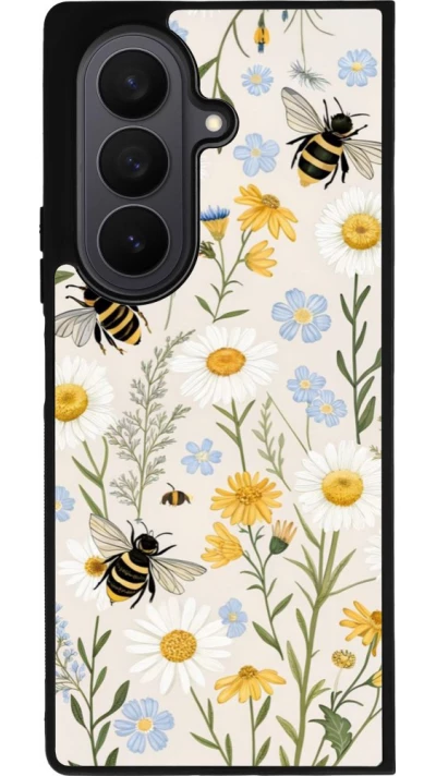 Samsung Galaxy Z Fold7 Case Hülle - Silikon schwarz Pattern bees Spring 2026