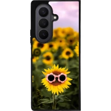 Coque Samsung Galaxy Z Fold7 - Silicone rigide noir Sunflower with glasses Spring 2026