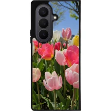 Coque Samsung Galaxy Z Fold7 - Silicone rigide noir Tulips Spring 2026