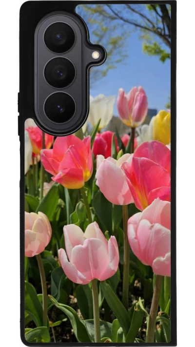 Samsung Galaxy Z Fold7 Case Hülle - Silikon schwarz Tulips Spring 2026