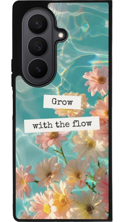 Samsung Galaxy Z Fold7 Case Hülle - Silikon schwarz Summer 2025 Grow with the flow