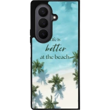 Samsung Galaxy Z Fold7 Case Hülle - Silikon schwarz Summer 2025 Life is better at the beach