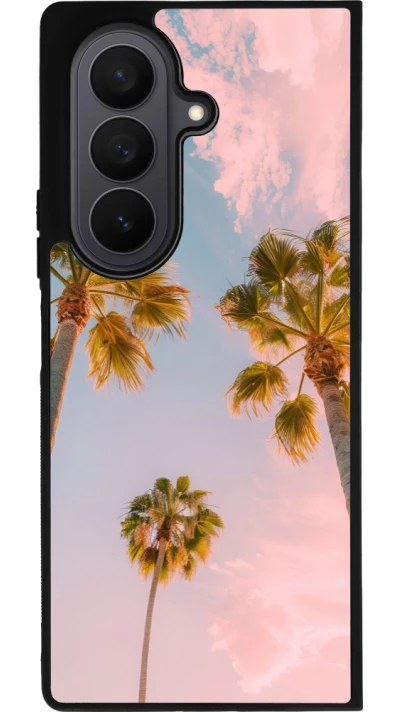Samsung Galaxy Z Fold7 Case Hülle - Silikon schwarz Summer 2025 Palmiers