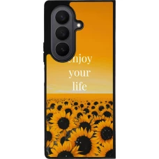 Coque Samsung Galaxy Z Fold7 - Silicone rigide noir Summer 2026 Enjoy your life