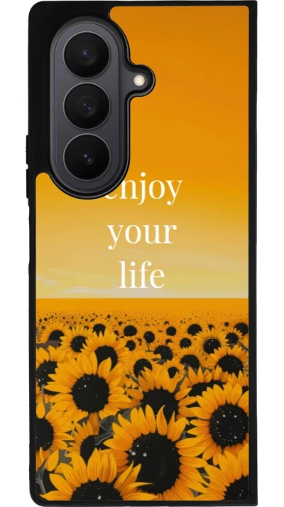 Samsung Galaxy Z Fold7 Case Hülle - Silikon schwarz Summer 2026 Enjoy your life