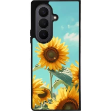 Coque Samsung Galaxy Z Fold7 - Silicone rigide noir Sunflowers Summer 2026