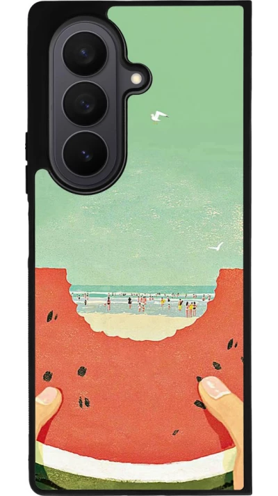 Samsung Galaxy Z Fold7 Case Hülle - Silikon schwarz Views through a watermelon Summer 2026