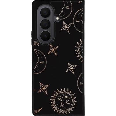 Coque Samsung Galaxy Z Fold7 - Silicone rigide noir Suns and Moons