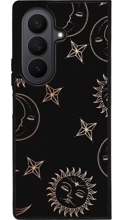 Samsung Galaxy Z Fold7 Case Hülle - Silikon schwarz Suns and Moons