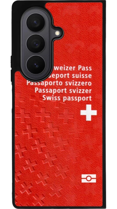 Samsung Galaxy Z Fold7 Case Hülle - Silikon schwarz Swiss Passport