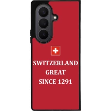 Coque Samsung Galaxy Z Fold7 - Silicone rigide noir Switzerland Great Since 1291