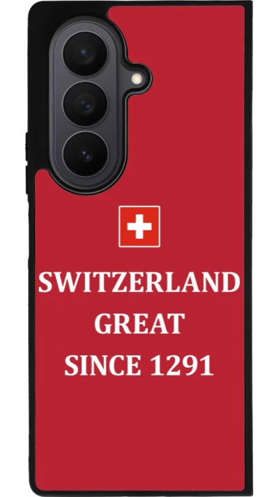 Samsung Galaxy Z Fold7 Case Hülle - Silikon schwarz Switzerland Great Since 1291