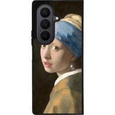 Samsung Galaxy Z Fold7 Case Hülle - Silikon schwarz Kunstbild - Das Mädchen mit dem Perlenohrring - Jan Vermeer