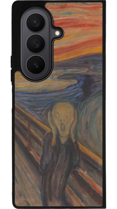 Samsung Galaxy Z Fold7 Case Hülle - Silikon schwarz Kunstbild - Der Schrei - Edvard Munch