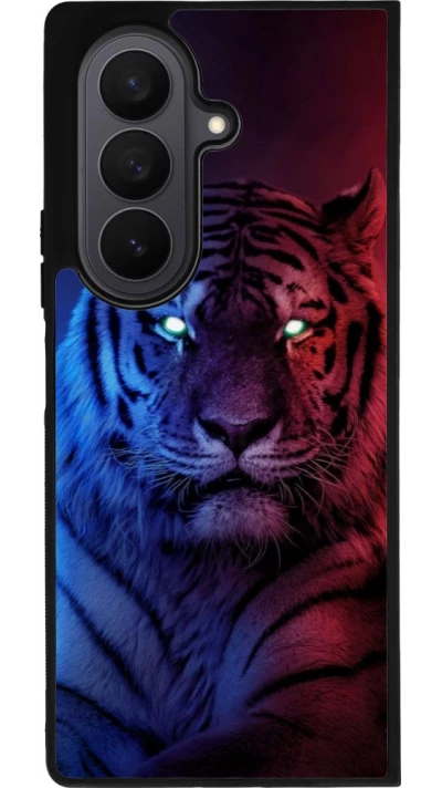 Samsung Galaxy Z Fold7 Case Hülle - Silikon schwarz Tiger Blue Red
