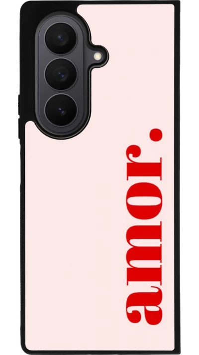 Samsung Galaxy Z Fold7 Case Hülle - Silikon schwarz Valentine 2024 amor