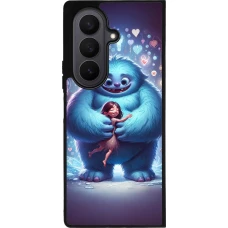 Samsung Galaxy Z Fold7 Case Hülle - Silikon schwarz Valentin 2024 Flauschige Liebe