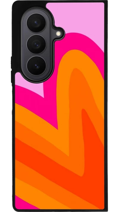 Samsung Galaxy Z Fold7 Case Hülle - Silikon schwarz Valentine 2024 heart gradient