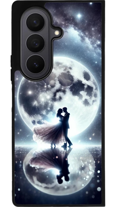 Samsung Galaxy Z Fold7 Case Hülle - Silikon schwarz Valentin 2024 Liebe unter dem Mond