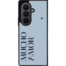 Samsung Galaxy Z Fold7 Case Hülle - Silikon schwarz Valentine 2024 mucho amor azul