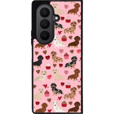Samsung Galaxy Z Fold7 Case Hülle - Silikon schwarz Valentine 2024 puppy love