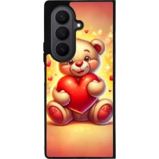 Samsung Galaxy Z Fold7 Case Hülle - Silikon schwarz Valentin 2024 Teddy Liebe