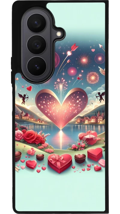 Samsung Galaxy Z Fold7 Case Hülle - Silikon schwarz Valentin 2025 Schick