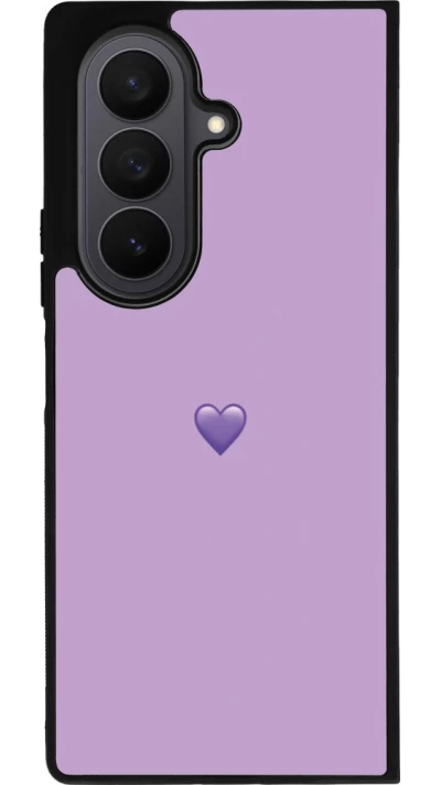 Samsung Galaxy Z Fold7 Case Hülle - Silikon schwarz Valentine 2023 purpule single heart