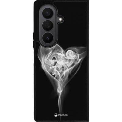 Coque Samsung Galaxy Z Fold7 - Silicone rigide noir Valentine 2022 Black Smoke