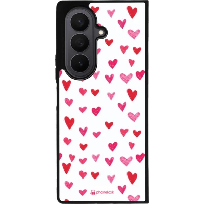 Coque Samsung Galaxy Z Fold7 - Silicone rigide noir Valentine 2022 Many pink hearts