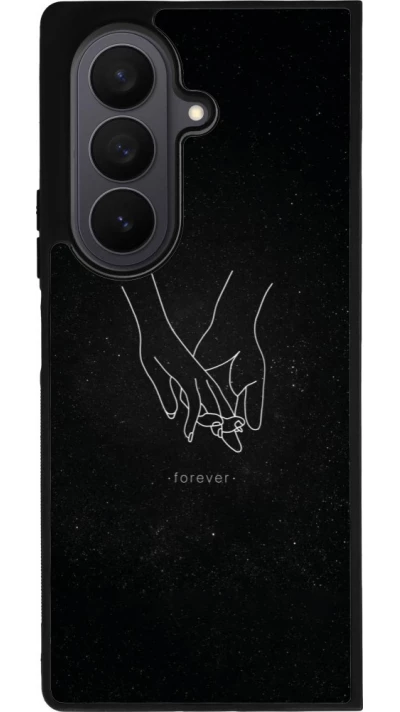 Samsung Galaxy Z Fold7 Case Hülle - Silikon schwarz Valentine 2023 hands forever