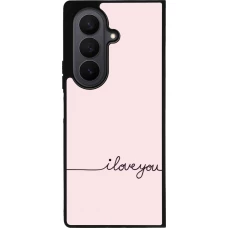 Samsung Galaxy Z Fold7 Case Hülle - Silikon schwarz Valentine 2023 i love you writing
