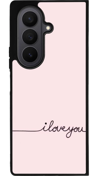 Samsung Galaxy Z Fold7 Case Hülle - Silikon schwarz Valentine 2023 i love you writing