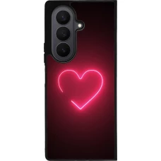 Samsung Galaxy Z Fold7 Case Hülle - Silikon schwarz Valentine 2023 single neon heart