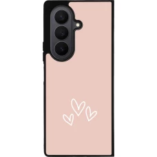 Samsung Galaxy Z Fold7 Case Hülle - Silikon schwarz Valentine 2023 three minimalist hearts