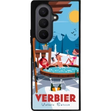Samsung Galaxy Z Fold7 Case Hülle - Silikon schwarz Verbier Mountain Jacuzzi