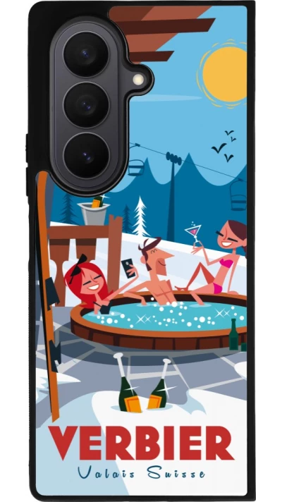 Samsung Galaxy Z Fold7 Case Hülle - Silikon schwarz Verbier Mountain Jacuzzi