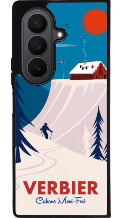 Samsung Galaxy Z Fold7 Case Hülle - Silikon schwarz Verbier Cabane Mont-Fort