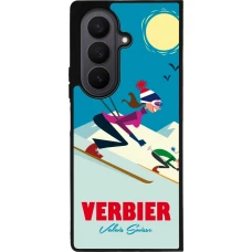 Samsung Galaxy Z Fold7 Case Hülle - Silikon schwarz Verbier Ski Downhill