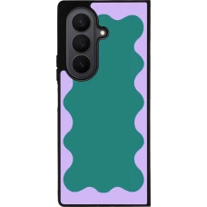 Samsung Galaxy Z Fold7 Case Hülle - Silikon schwarz Wavy Rectangle Green Purple