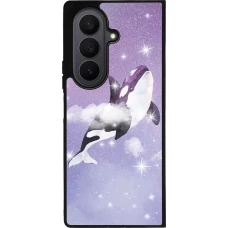 Samsung Galaxy Z Fold7 Case Hülle - Silikon schwarz Whale in sparking stars